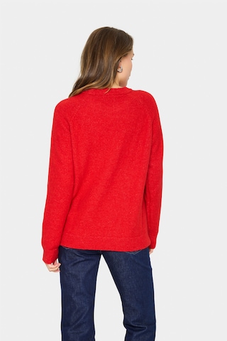 SAINT TROPEZ Sweter 'Garbie' w kolorze czerwony
