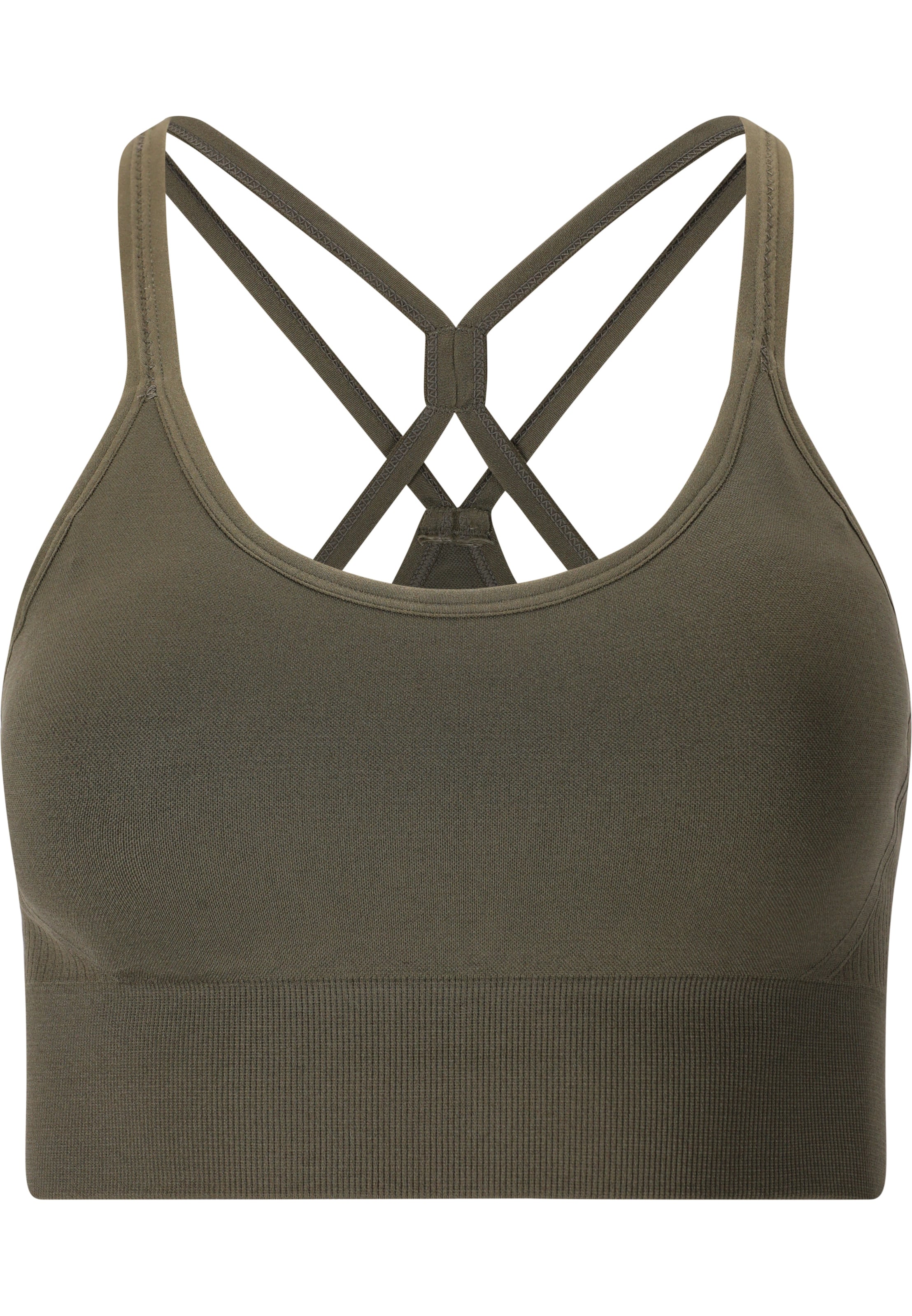 Athlecia Low support Sport bh 'Foan V3' in Bruin: voorkant