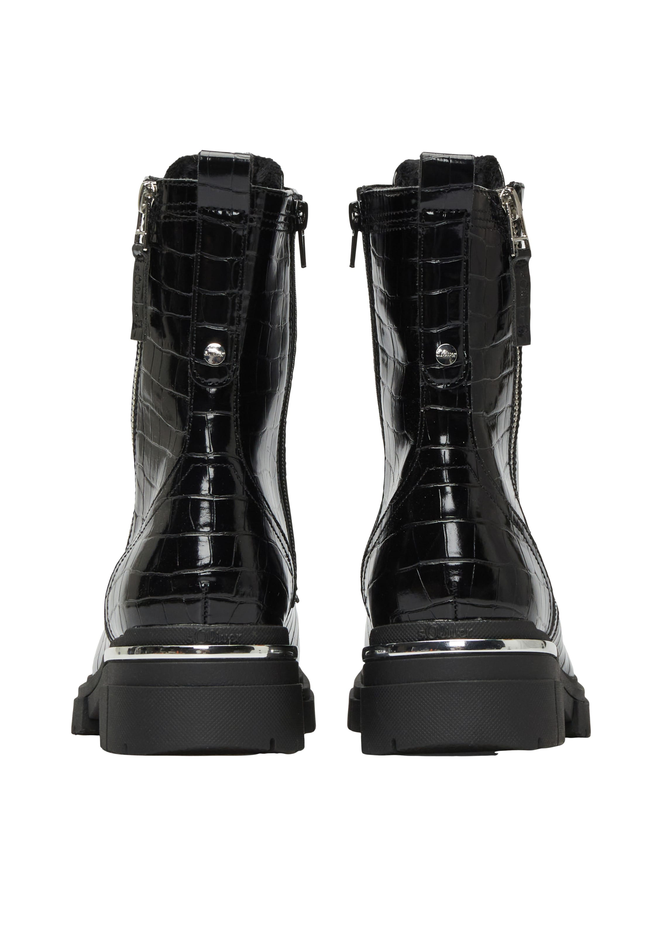 s.Oliver Schnürstiefel in Schwarz