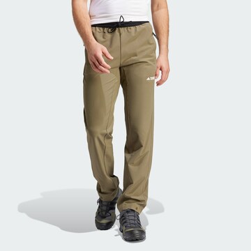 ADIDAS TERREX Regular Workout Pants 'TERREX Liteflex' in Green: front