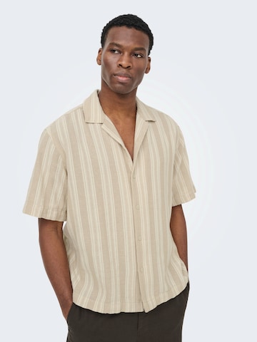 smėlio Only & Sons Patogus modelis Marškiniai 'ONSWalker'