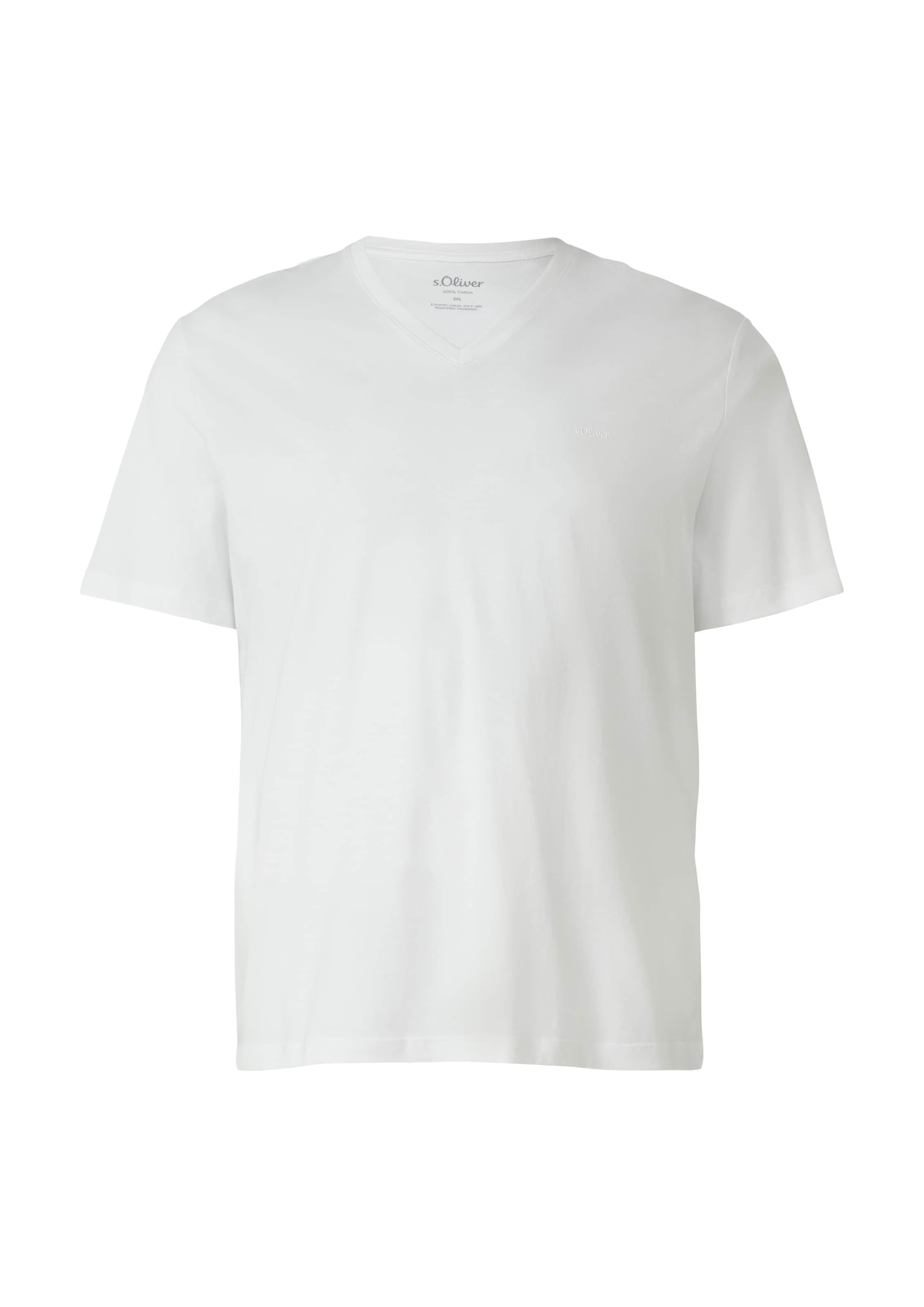 T-Shirt s.Oliver Men Big Sizes en blanc : devant