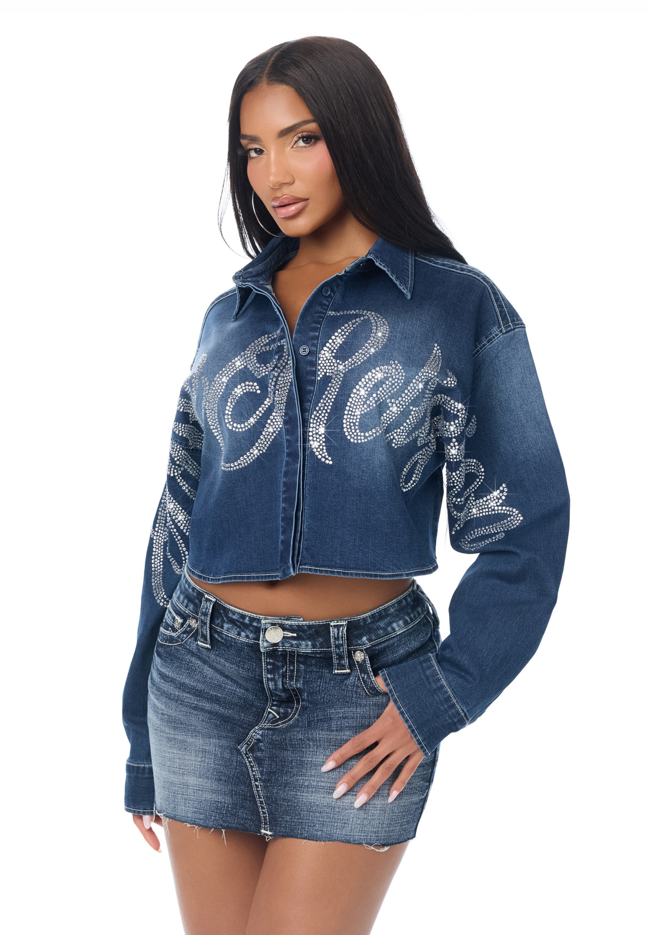 True Religion - Blusa em azul