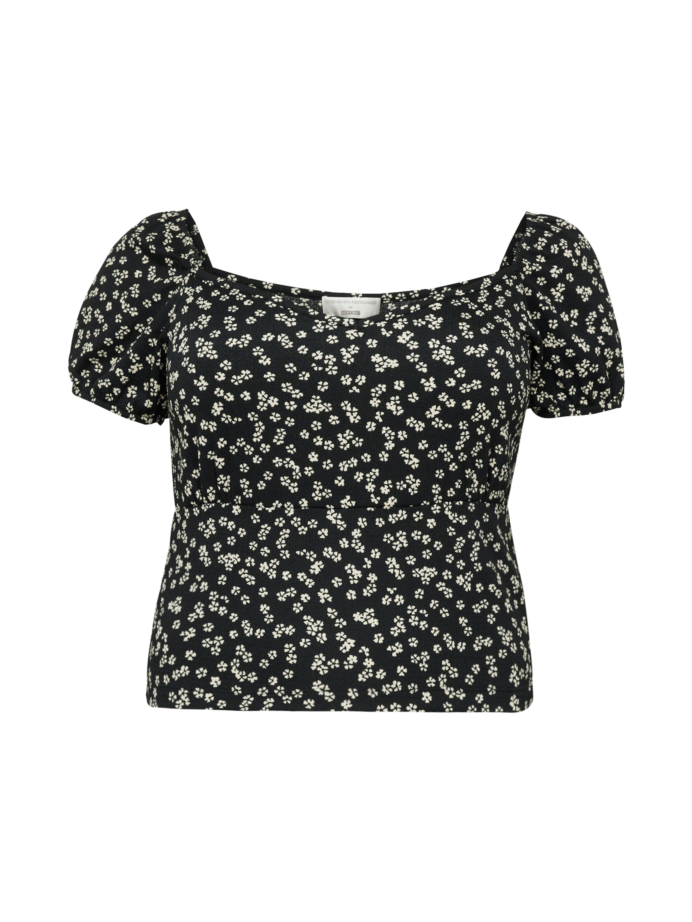 Guido Maria Kretschmer Curvy Top &#x27;Georgia&#x27; in Black: front