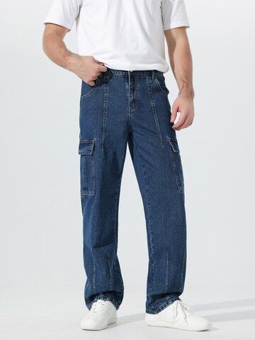 YOUTHUP Loosefit Cargojeans 'Weitbein'‌‌‌‌‌‌‌ in Blau