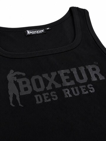 Boxeur des Rues Shirt 'Herren Tanktop Slim Fit Boxeur des Rues, Schwarz, Ton-in-Ton-Logo, Premium-Baumwolle'‌‌‌‌ in Schwarz