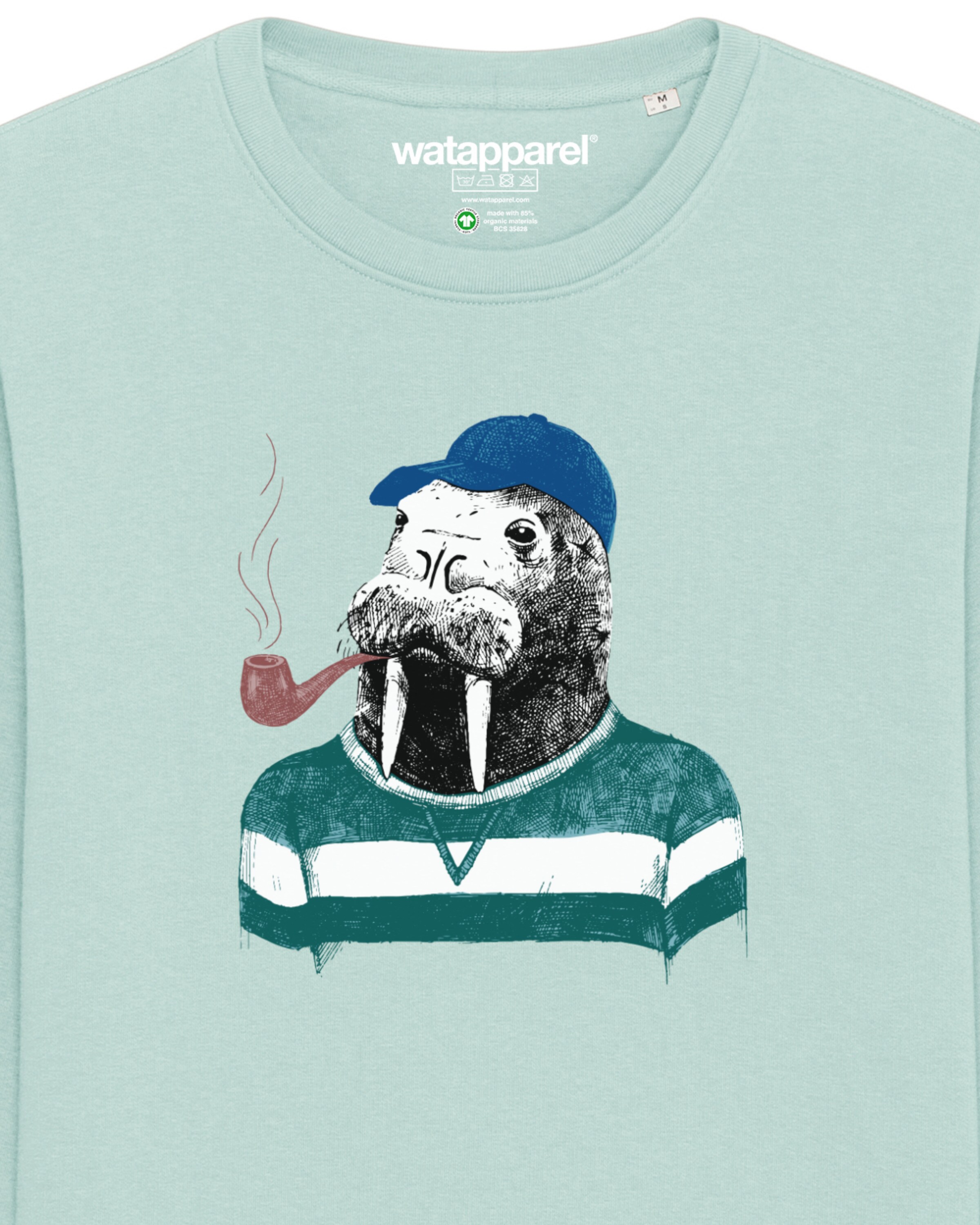 Watapparel Sweatshirt ' Walross ' in Blauw