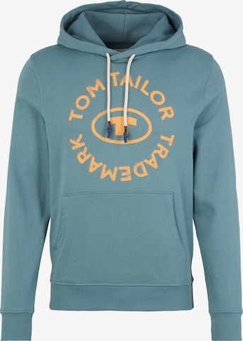 Sweat-shirt TOM TAILOR en vert : devant