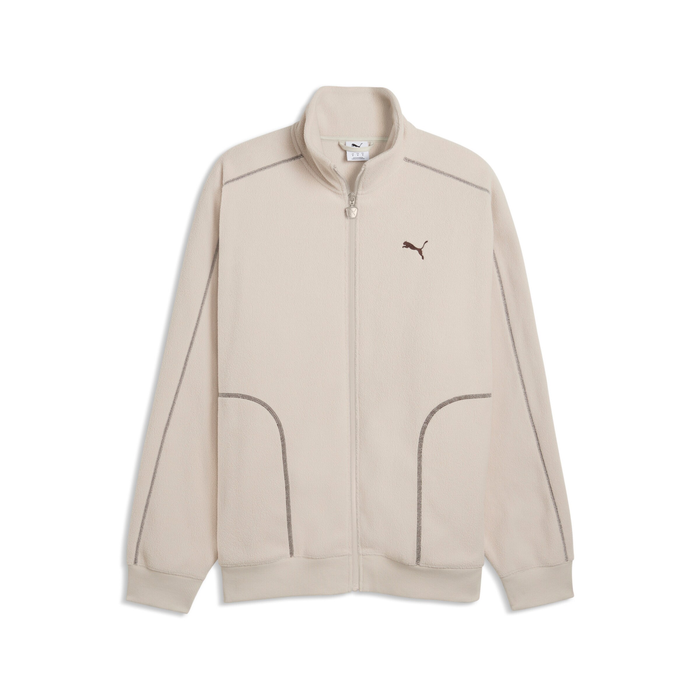 PUMA Funktionele fleece-jas 'Essentials Elevated' in Beige: voorkant