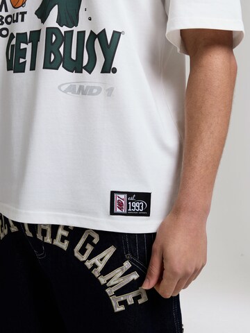 AND1 Футболка 'Get Busy' в Белый