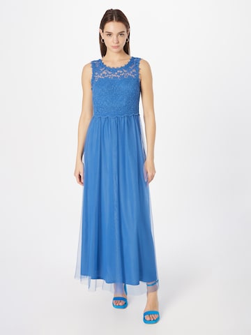 VILA Вечерна рокля в синьо: отпред