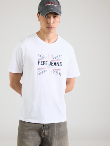 Pepe Jeans Tričko – bílá: přední strana