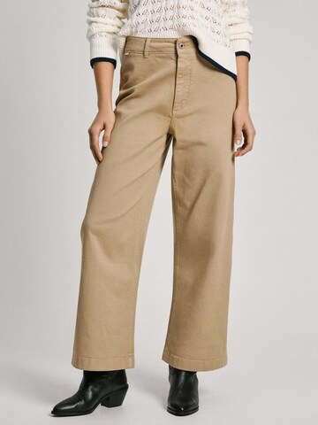 Pepe Jeans Wide leg Jeans 'TANIA' in Beige: voorkant