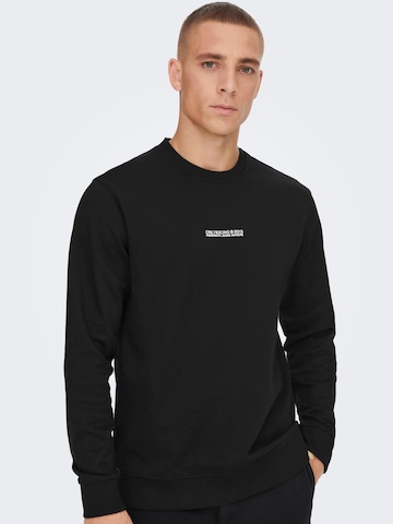 Only & Sons Sweatshirt 'ELON' in Zwart