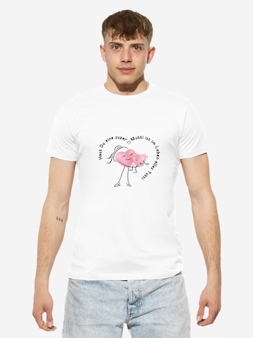 Cotton Prime - Camisa 'Super Mutti' em branco: frente