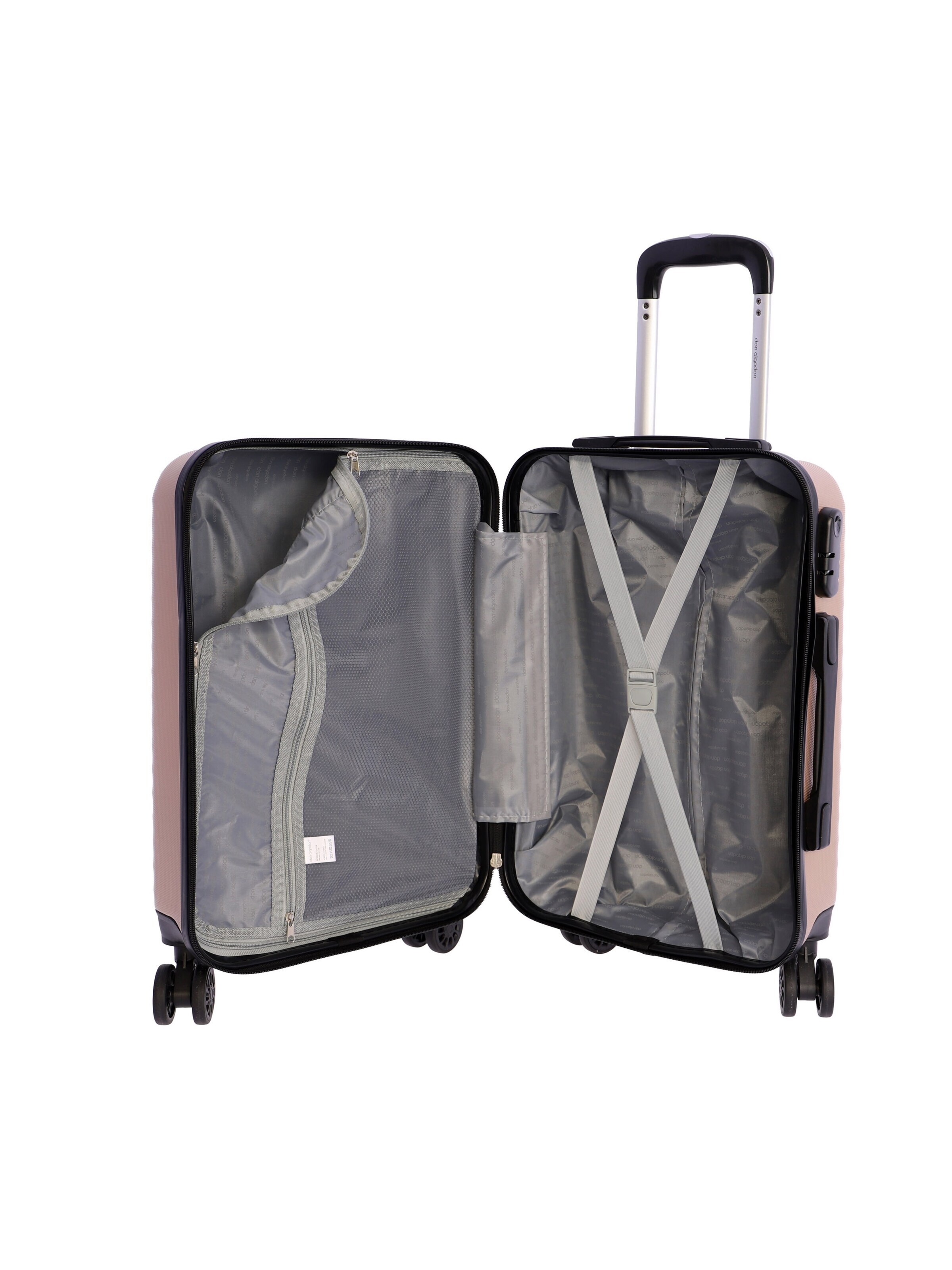 Don Algodon - Carrito 'DON ALGODON - Maletas de Viaje Cabina - Maleta 55x40x20 - Maletas de Viaje - Maleta de Cabina Resistente Ryannair - Trolley Equipaje para Avion con 4 Ruedas de 360º y candado' en oro