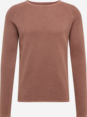 Key Largo Regular Fit Pullover  'THOMAS' in Braun: predná strana