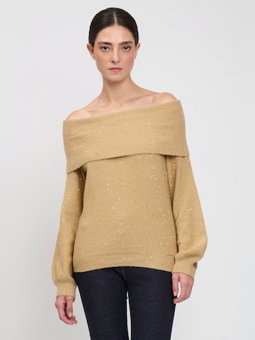 Influencer Sweter w kolorze beżowy: przód