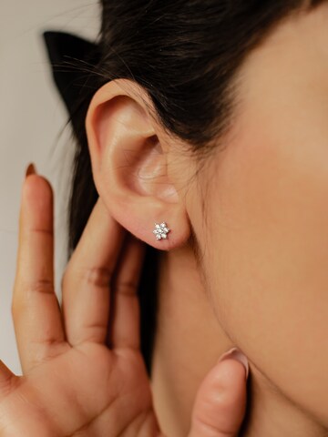 Hey Happiness Ohrringe 'Sunburst' in Silber: Vorderseite