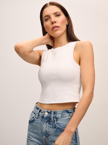 ORIMEI by Victoria Swarovski Топ в бяло: отпред