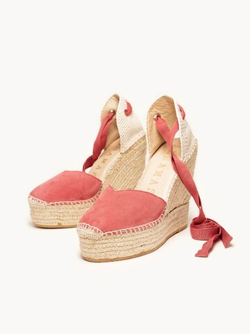 Alhamas Sandals 'Alpargata Cuña' in Pink