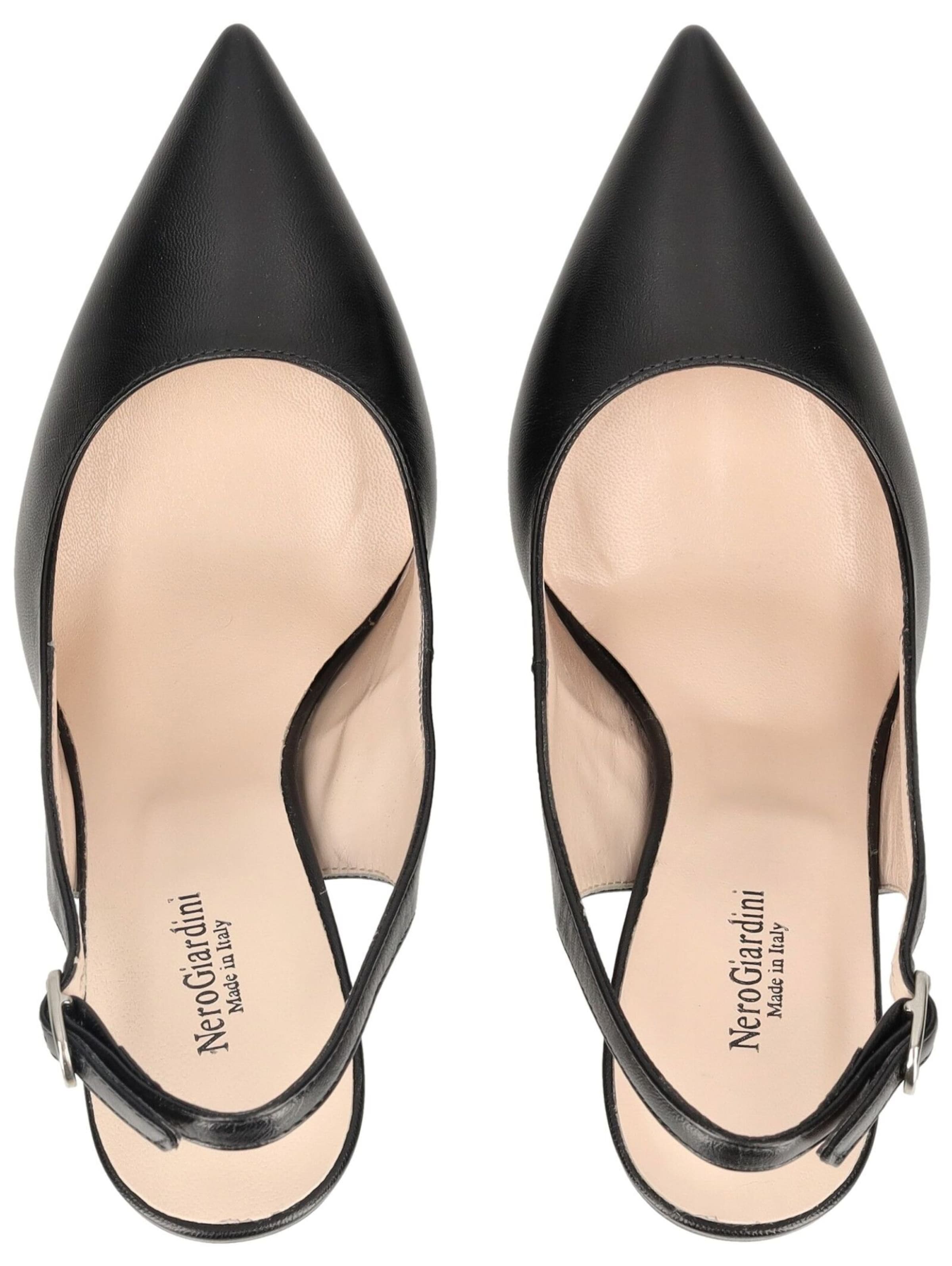 Décolleté sling di Nero Giardini in nero