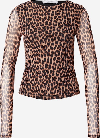 ABOUT YOU Paita 'Leni' värissä ruskea: etupuoli
