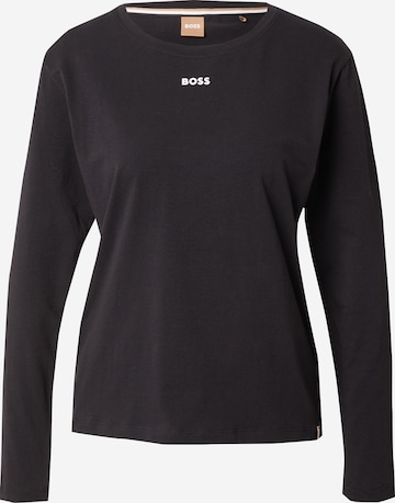 BOSS - Camiseta para dormir en negro: frente