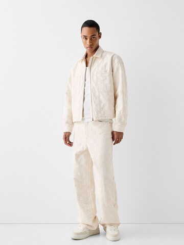 Bershka Wide leg Jeans in Wit