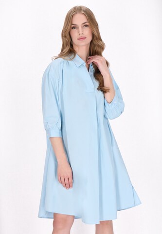 DreiMaster Klassik Blousejurk in Blauw: voorkant