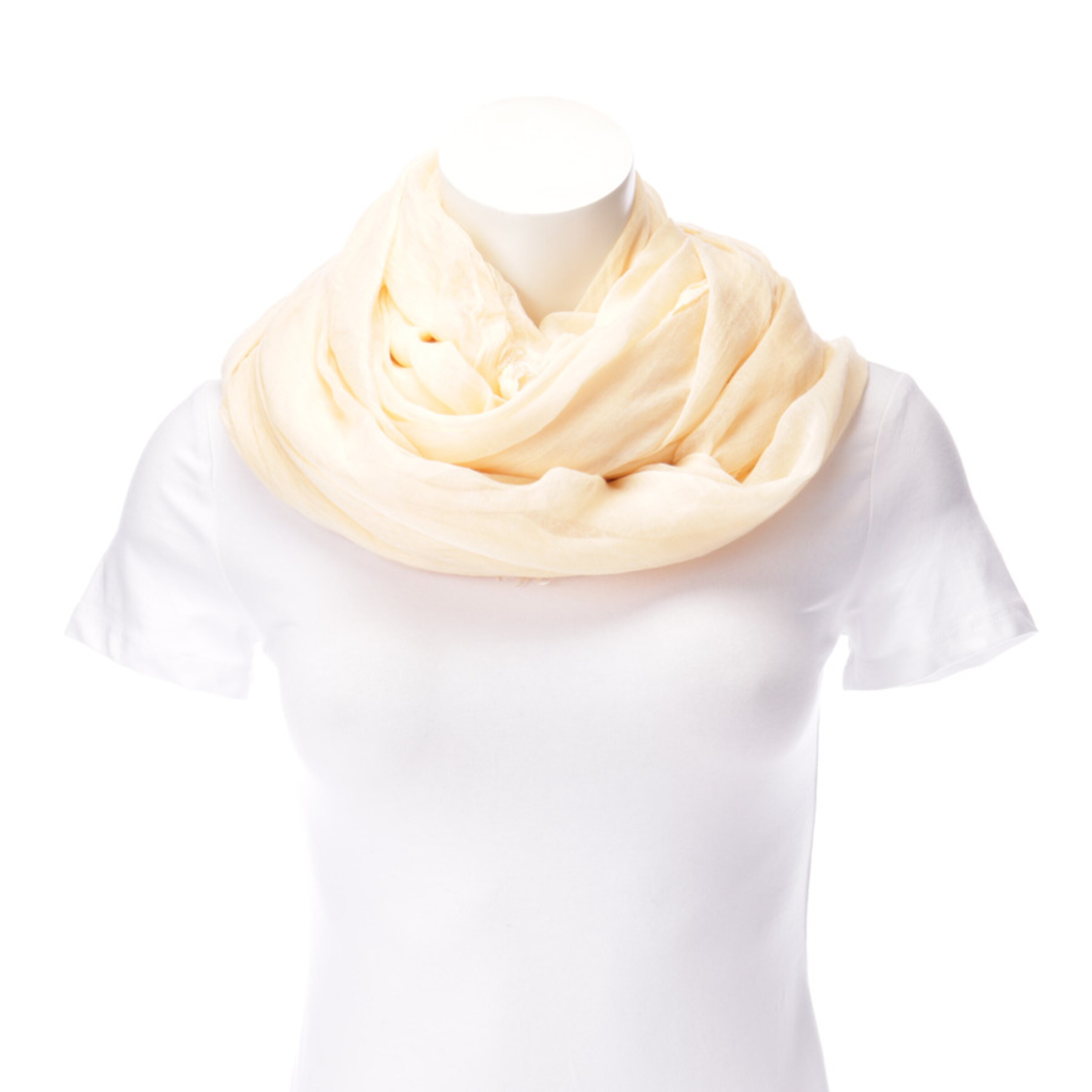 Faliero Sarti Scarf & Wrap in One size in Yellow: front