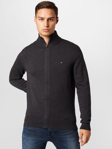 Vestes en maille TOMMY HILFIGER en gris : devant