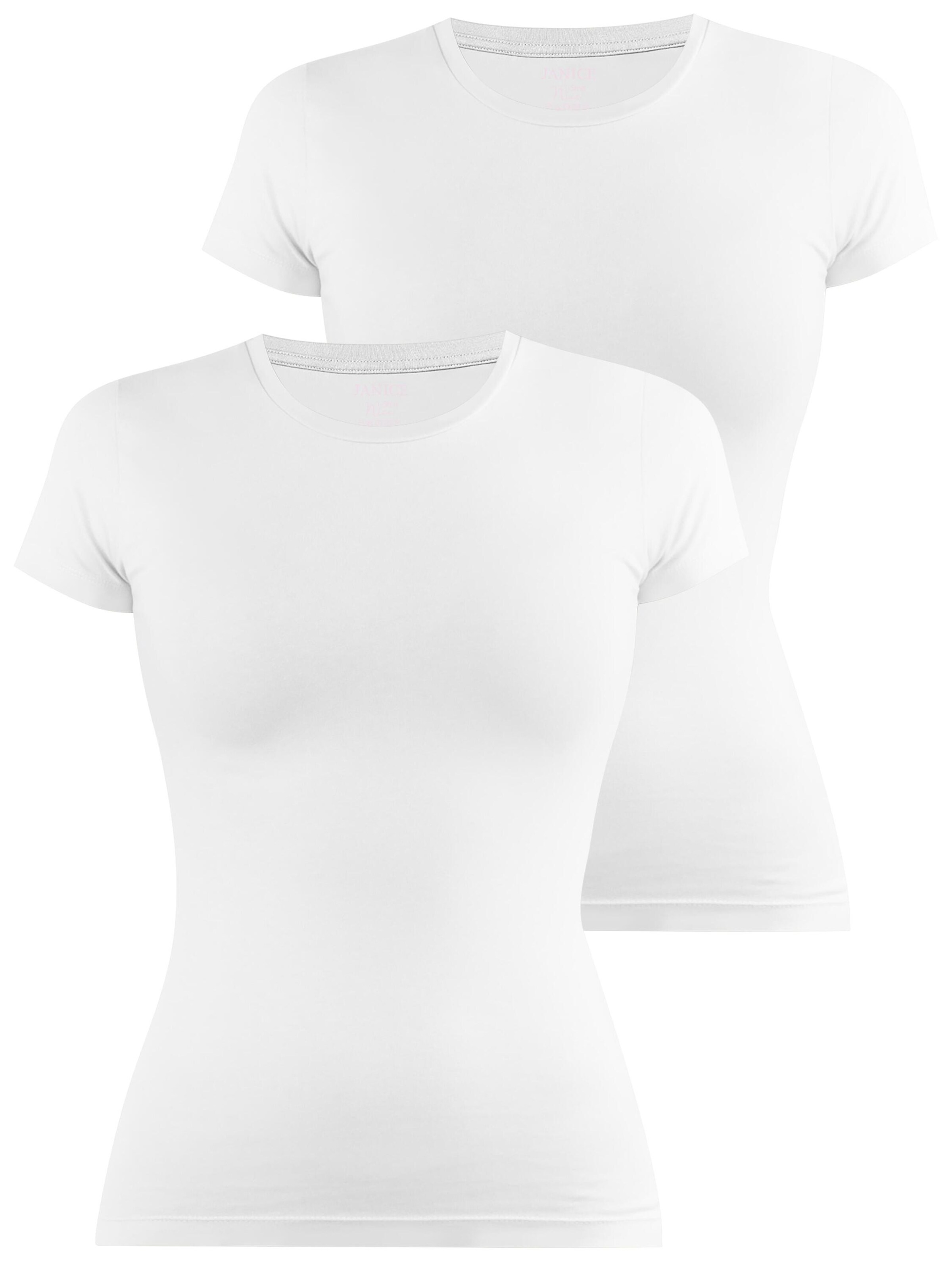 Janice Shirt ' Nice ' in Wit: voorkant