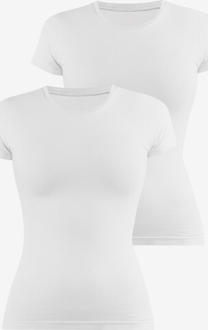 Janice T-Shirt ' Nice ' in Weiß: Vorderseite