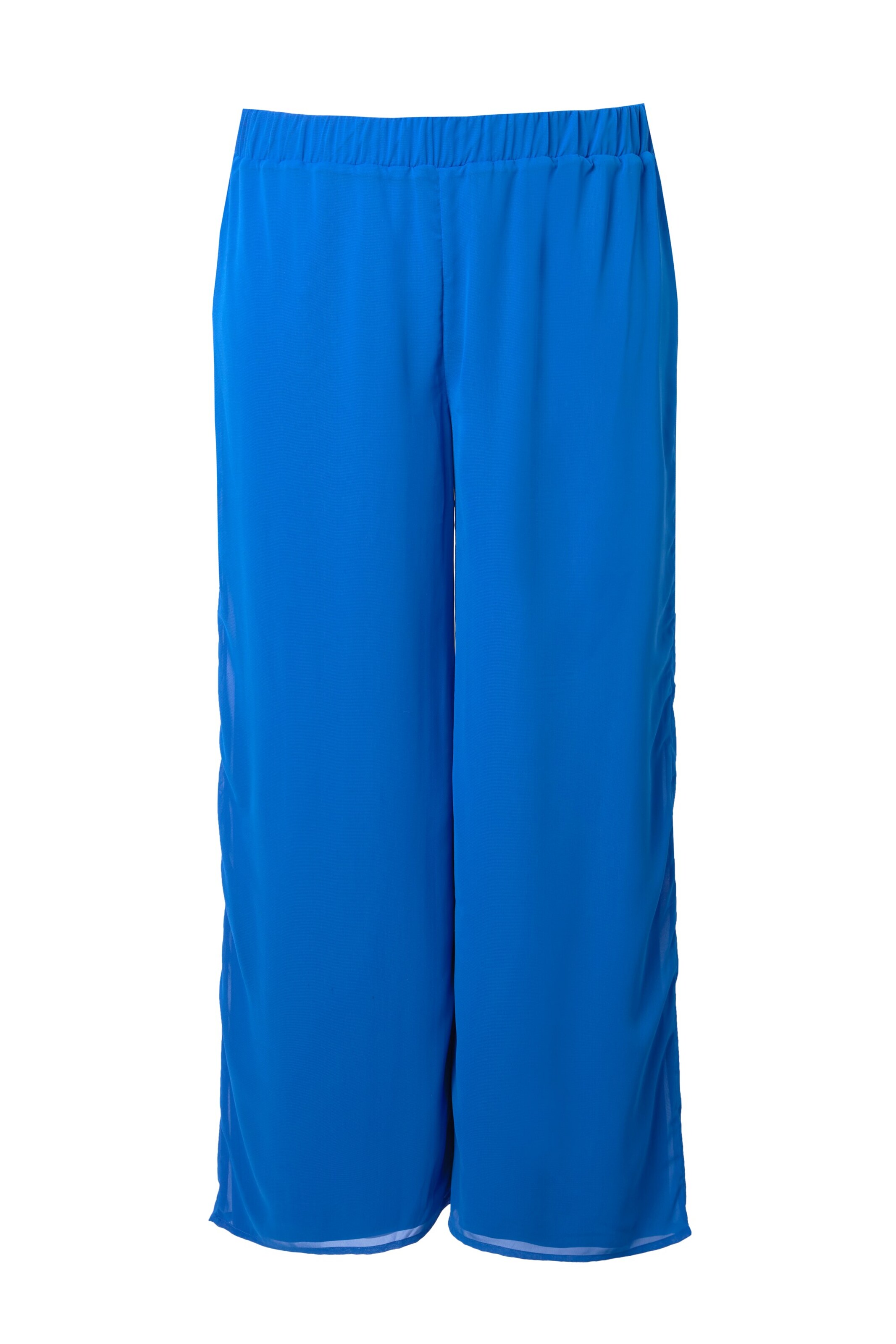 Ulla Popken Wide Leg Hose in Blau: Vorderseite