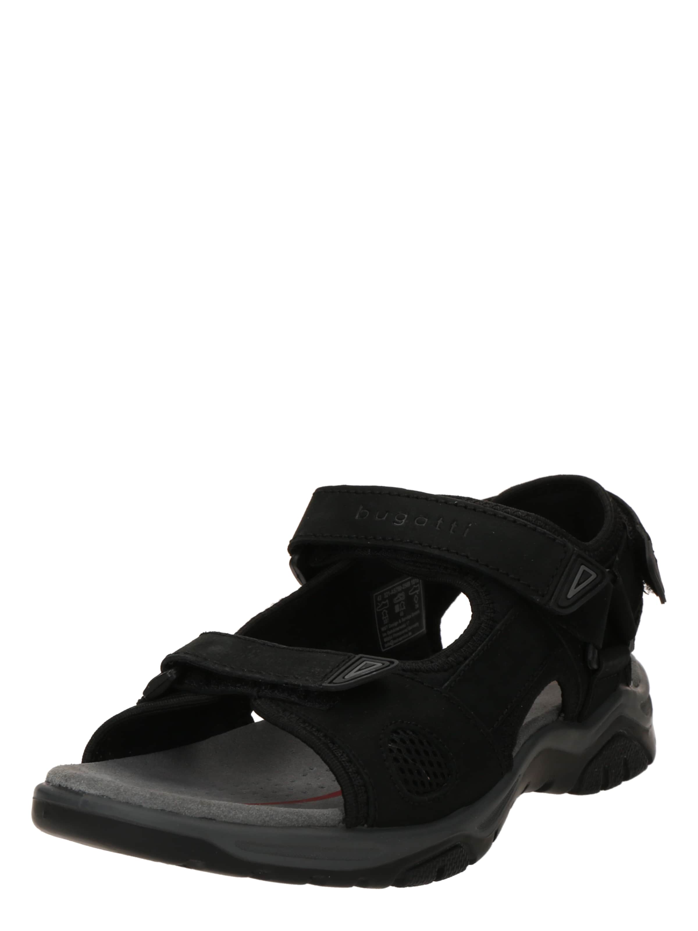 melns bugatti Trekinga sandales: no priekšpuses