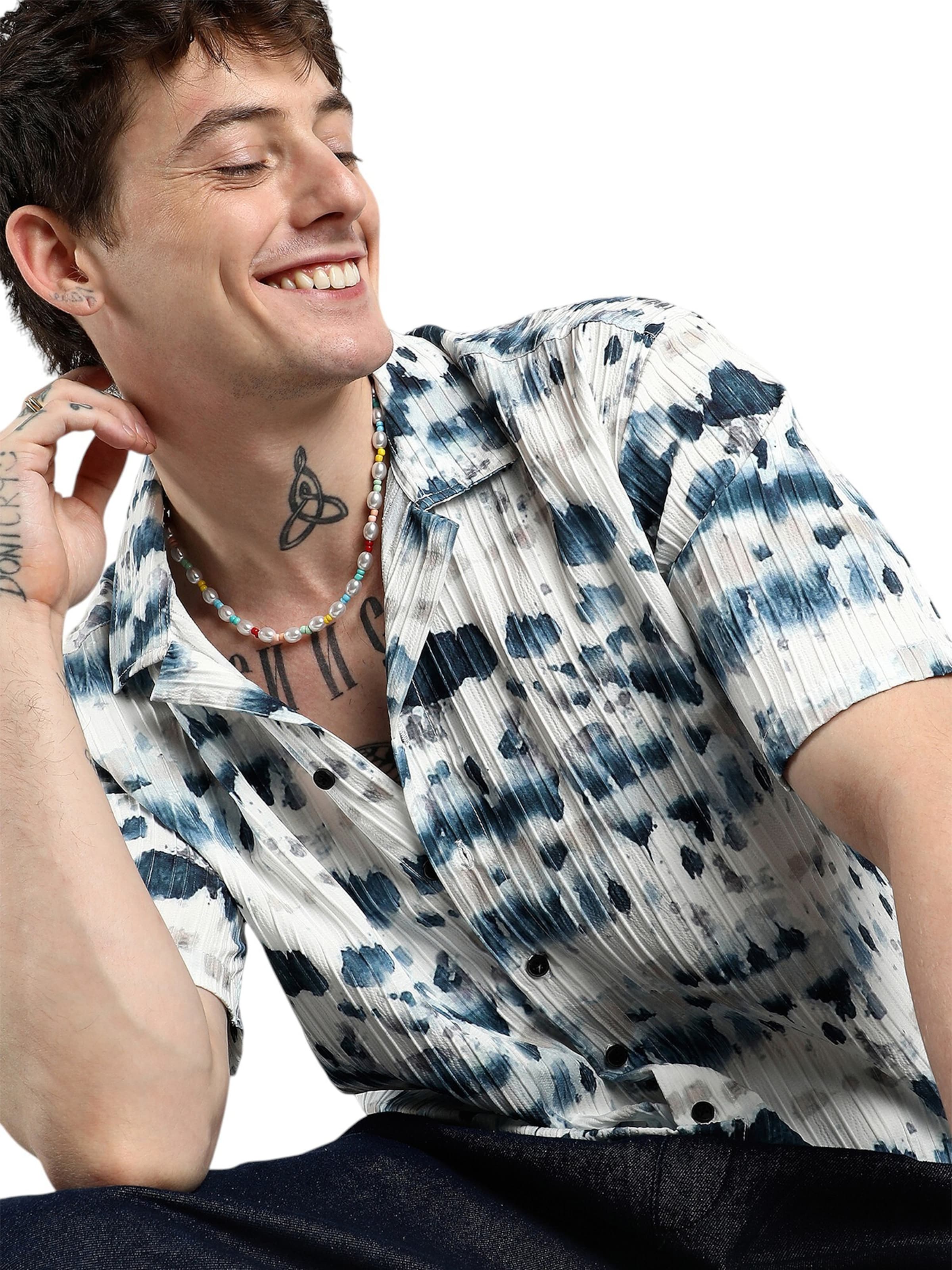 Campus Sutra Regular fit Риза 'Tamia' в синьо