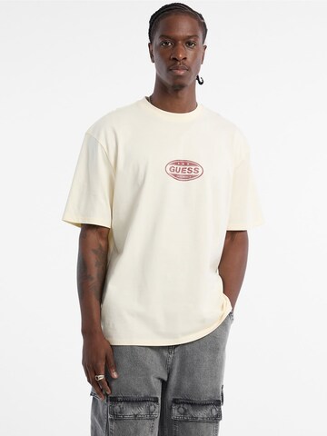 GUESS Originals T-Shirt 'Go Striker' in Beige: Vorderseite