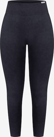 Smilodox Skinny Leggings 'Batik Scrunch' in Black: front
