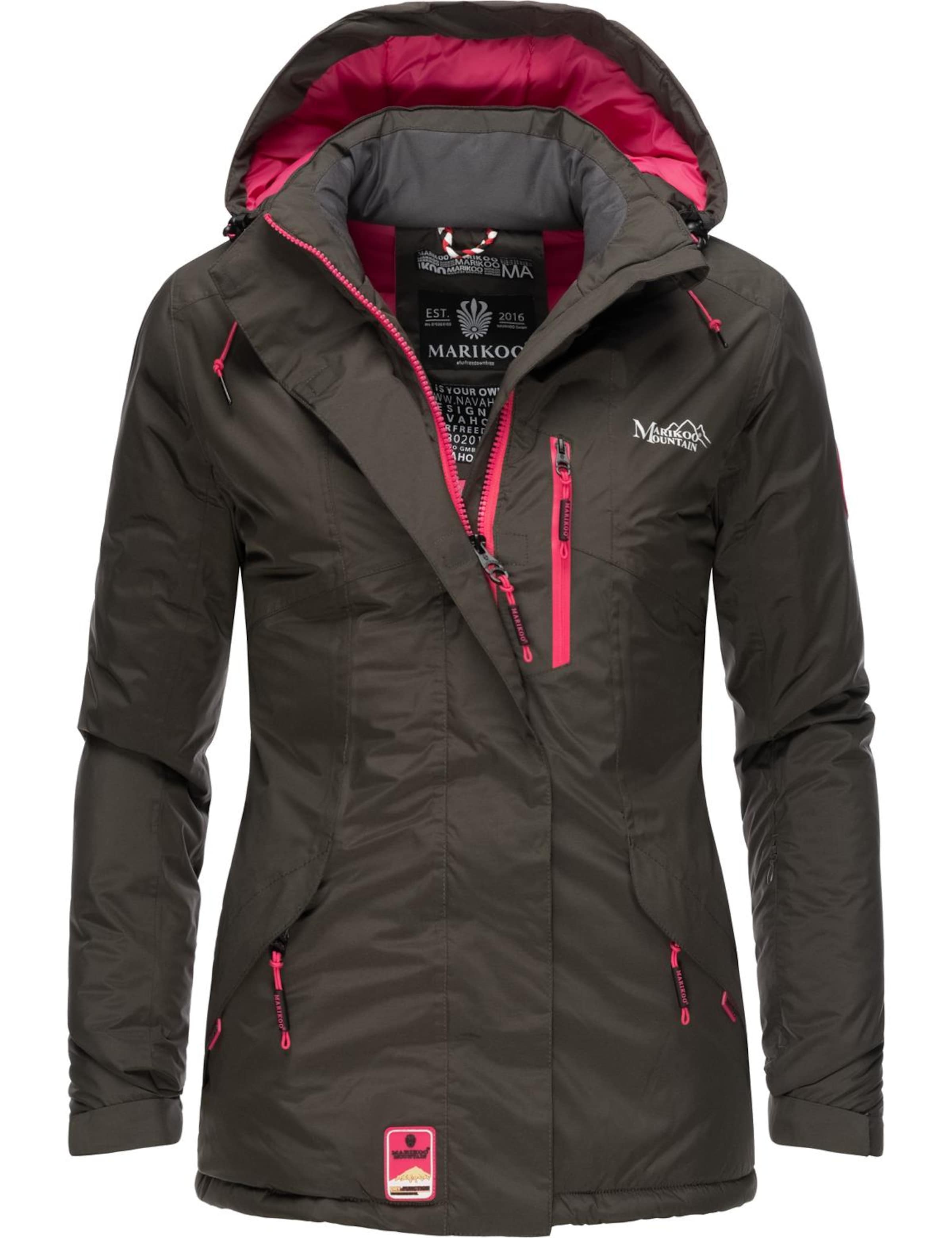 Veste fonctionnelle 'Rabeaa' MARIKOO en gris : devant