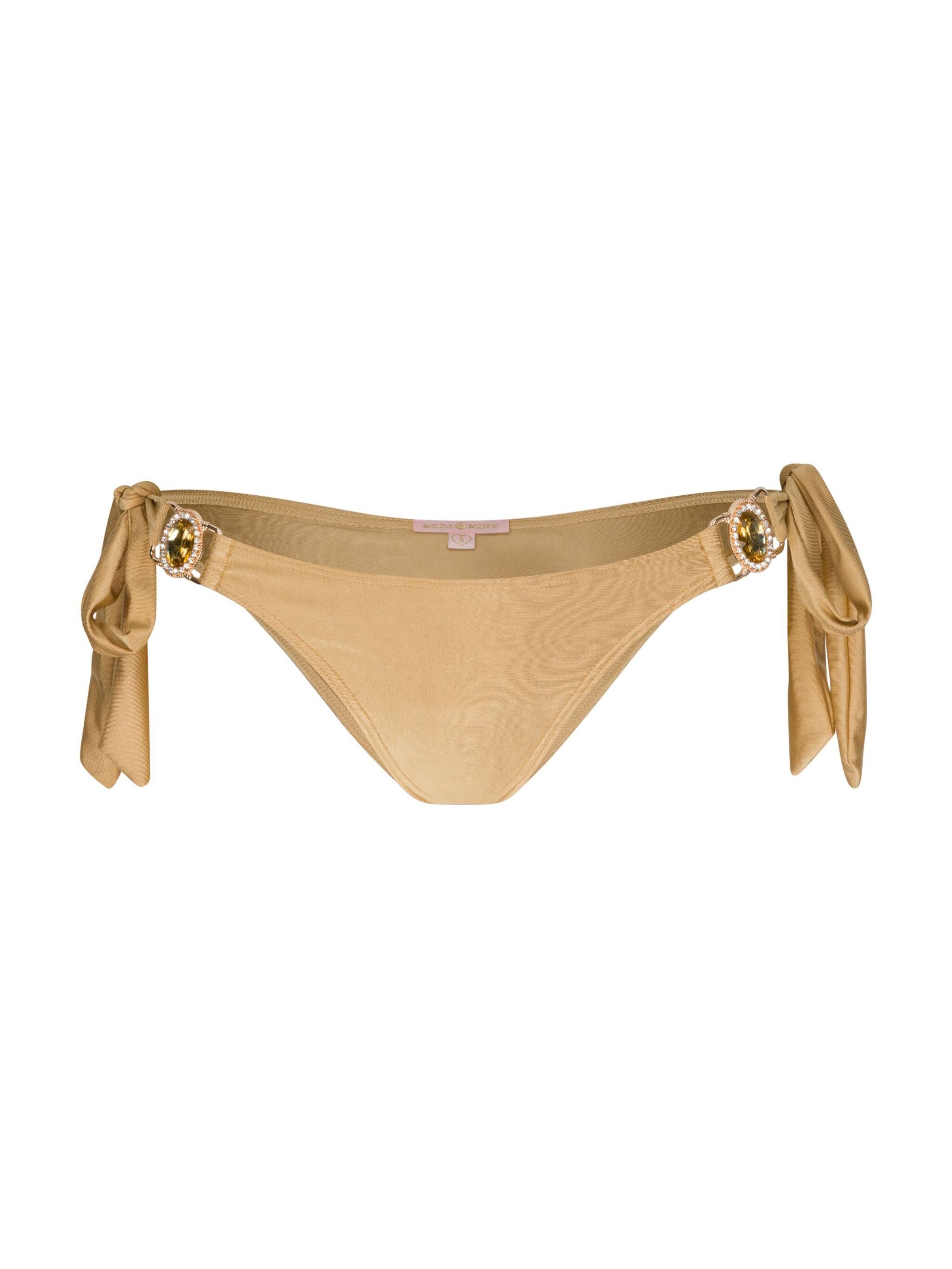 Moda Minx Bikinihose 'Amour' in Gold: Vorderseite