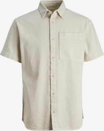 JACK & JONES Button Up Shirt in Beige: front