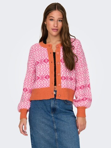 ONLY Strickjacke 'DEA' in Orange: Vorderseite