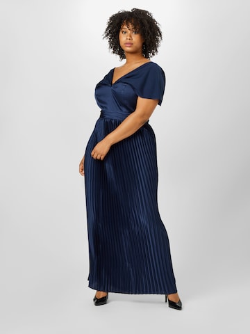 Robe de soirée 'Calie' Chi Chi Curve en bleu : devant