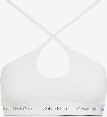 Calvin Klein Swimwear Bikini Top 'Meta Legacy' in White: front