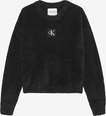 Pull-over Calvin Klein Jeans en noir : devant