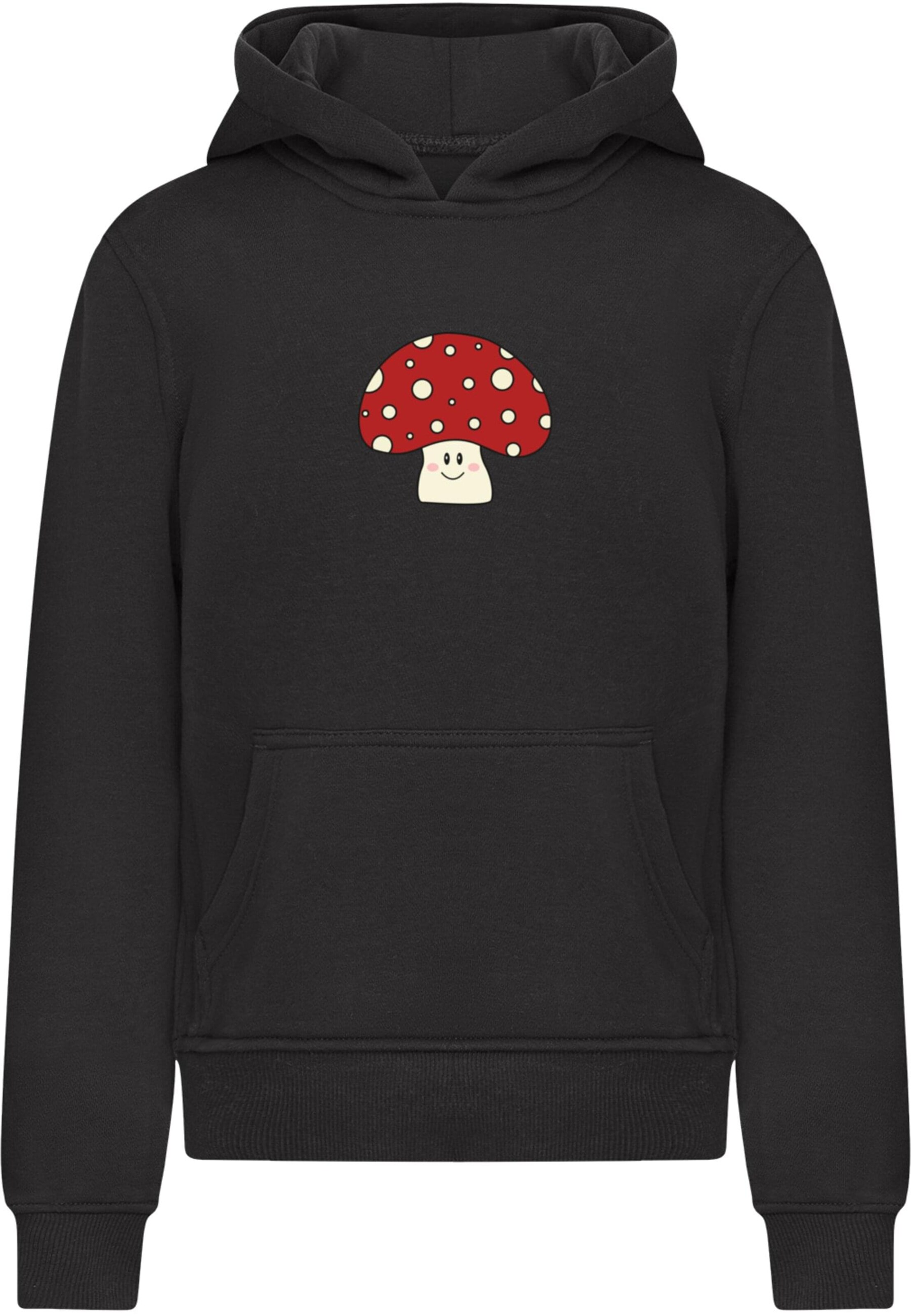 Merchcode Sweatshirt 'Mushroom' in Schwarz: Vorderseite