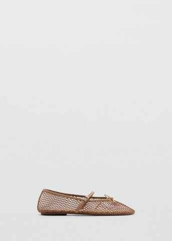 MANGO Ballet Flats 'Gala' in Beige