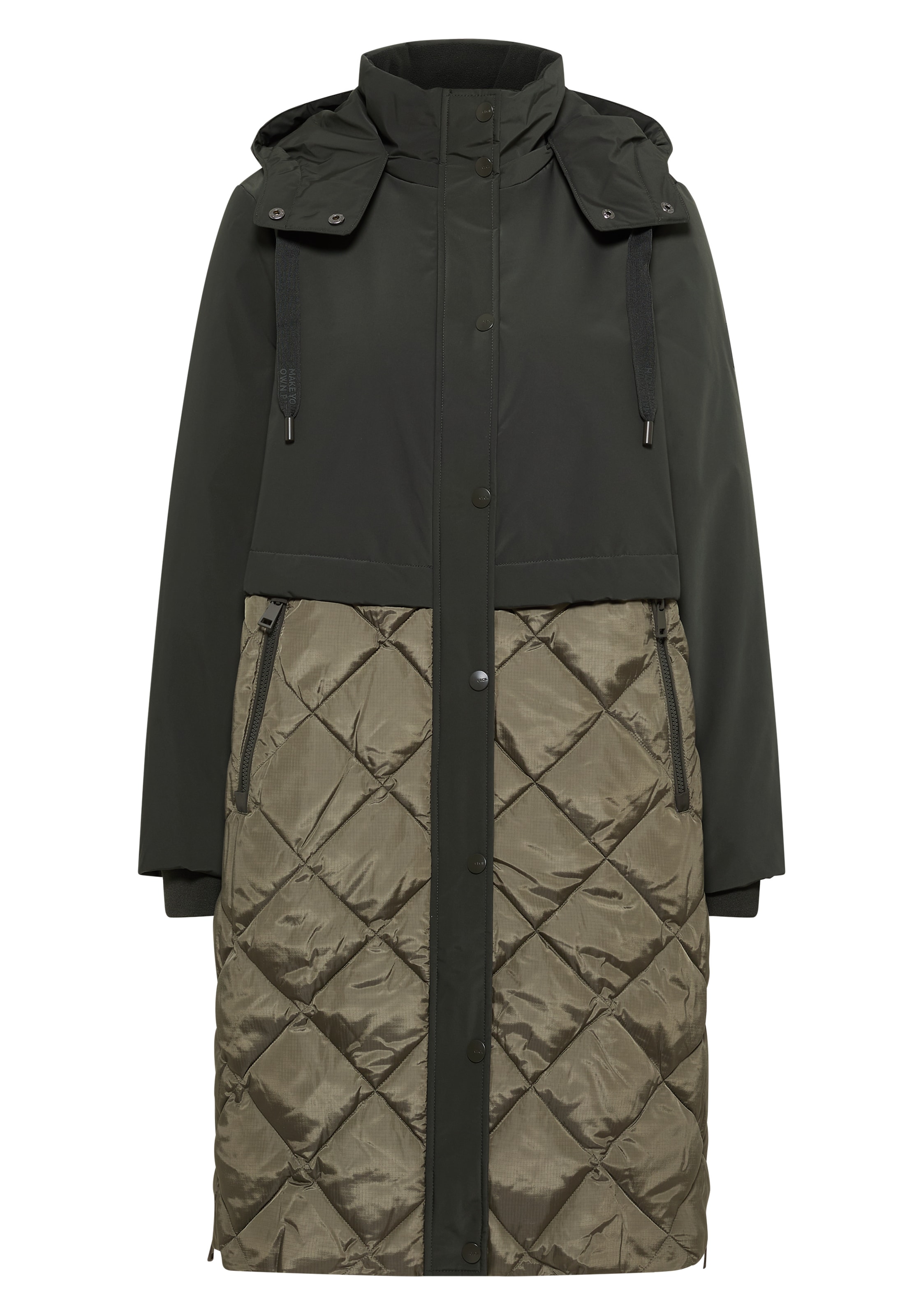 CECIL Winter Coat in Green: front