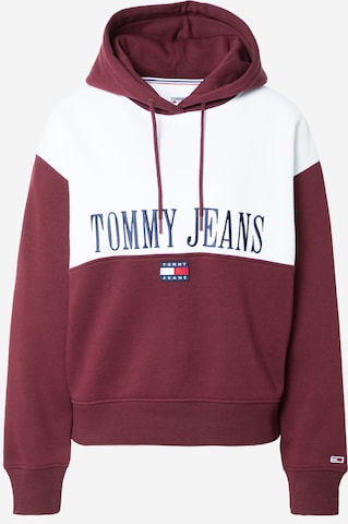 Sweat-shirt Tommy Jeans en rouge : devant